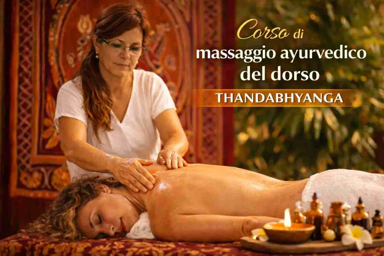 Corso di massaggio ayurvedico del dorso THANDABHYANGA: mani esperte donano benessere e relax.